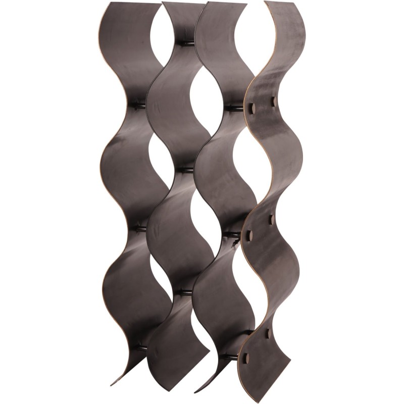 Aged bronze iron wine bottle rack