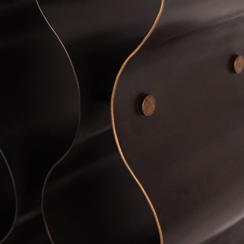 Chesham Bronze wine rack with flowing metal design