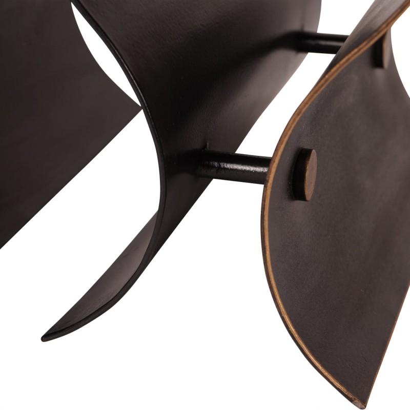 Bronze wine bottle rack for a dining room