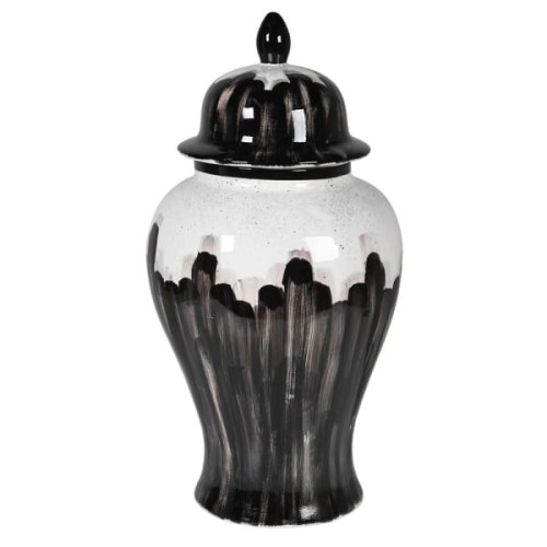 Hampton Black & White 57cm Ceramic Ginger Jar