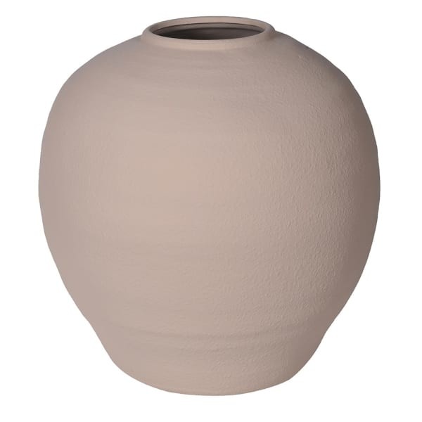 Almond 39 cm Round Terracotta Vase for the Living Room