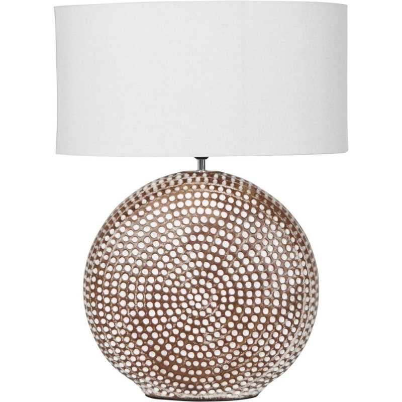 Flat Brown L ceramic table lamp 65 cm