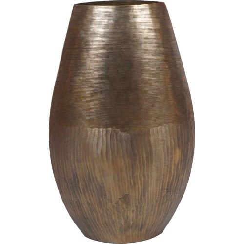 Lyall Large Antique Brass Vase 80 cm – Textured Aluminium Decorative Vase