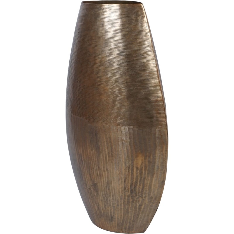 Textured aluminium vase for a modern classic interior