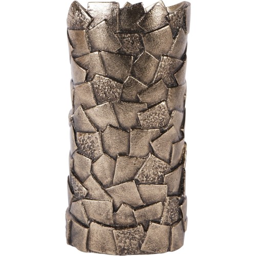 Belmore Antique Gold Decorative Vase 36 cm – Textured Aluminium