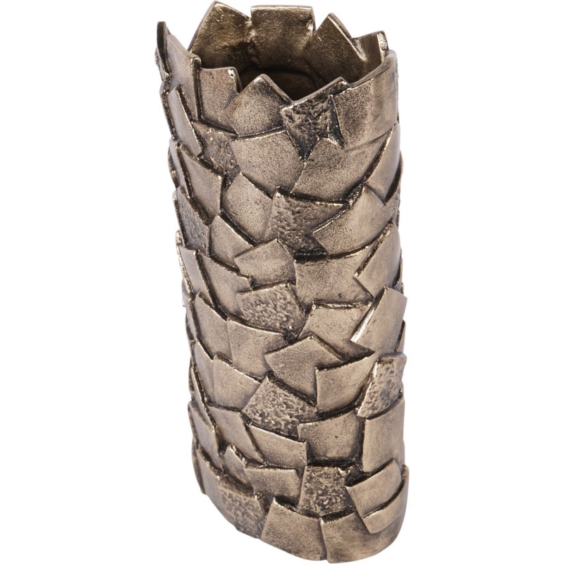 Aged gold decorative vase for a modern interior
