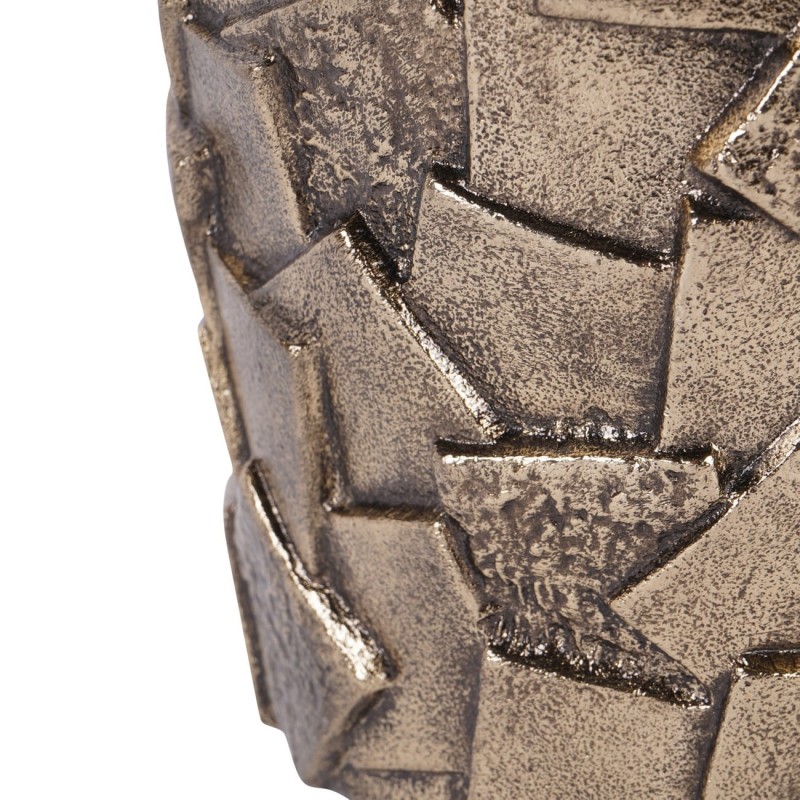 Sculptural metal vase for a modern living room