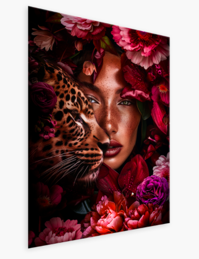 Pink Explosion Glass Wall Art 80x120 cm