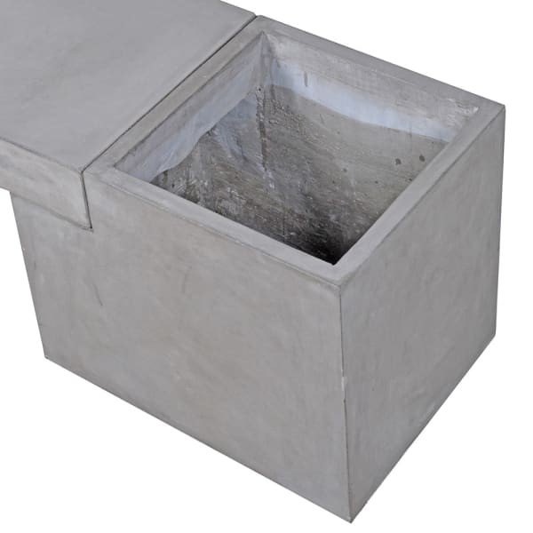 Concrete Garden Bench with Planter – 150 cm