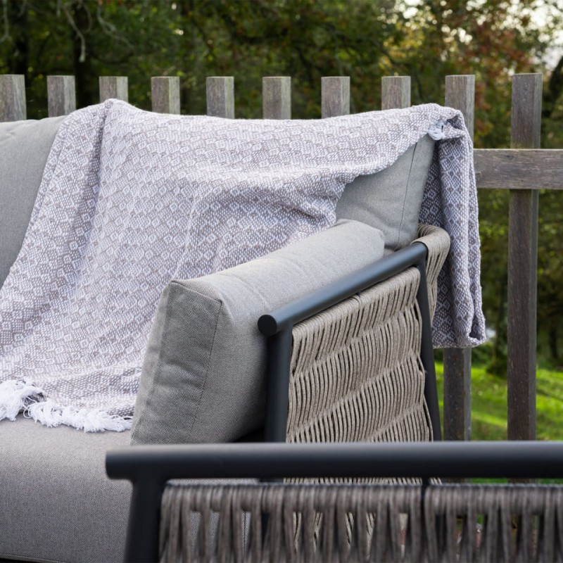 Esher Aluminium Garden Furniture Set – 3-Seater Sofa, Armchairs & Adjustable Height Table