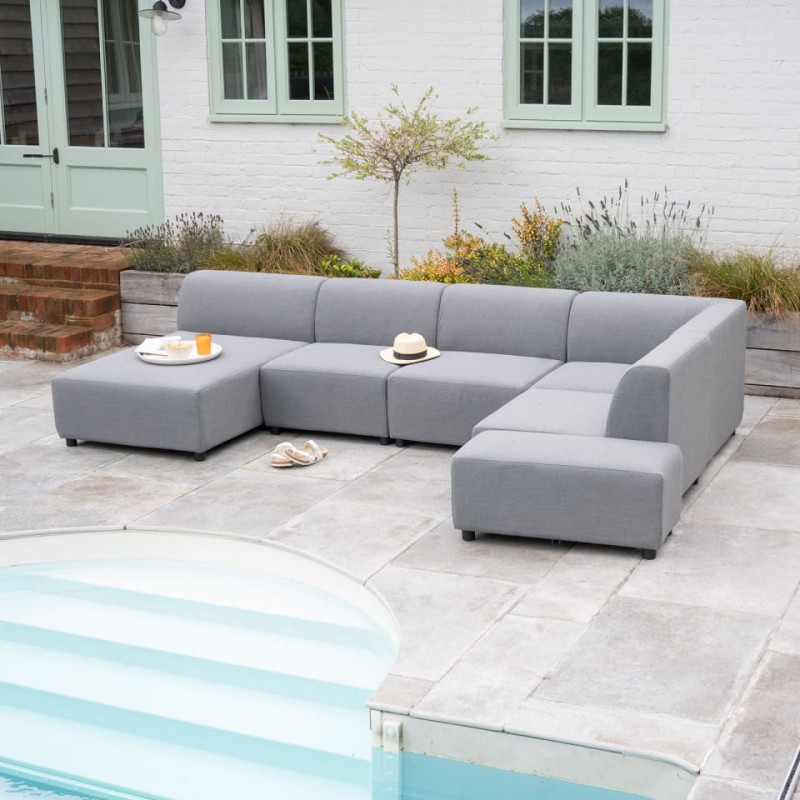 Chester All Weather garden sofa 310 cm in ash grey