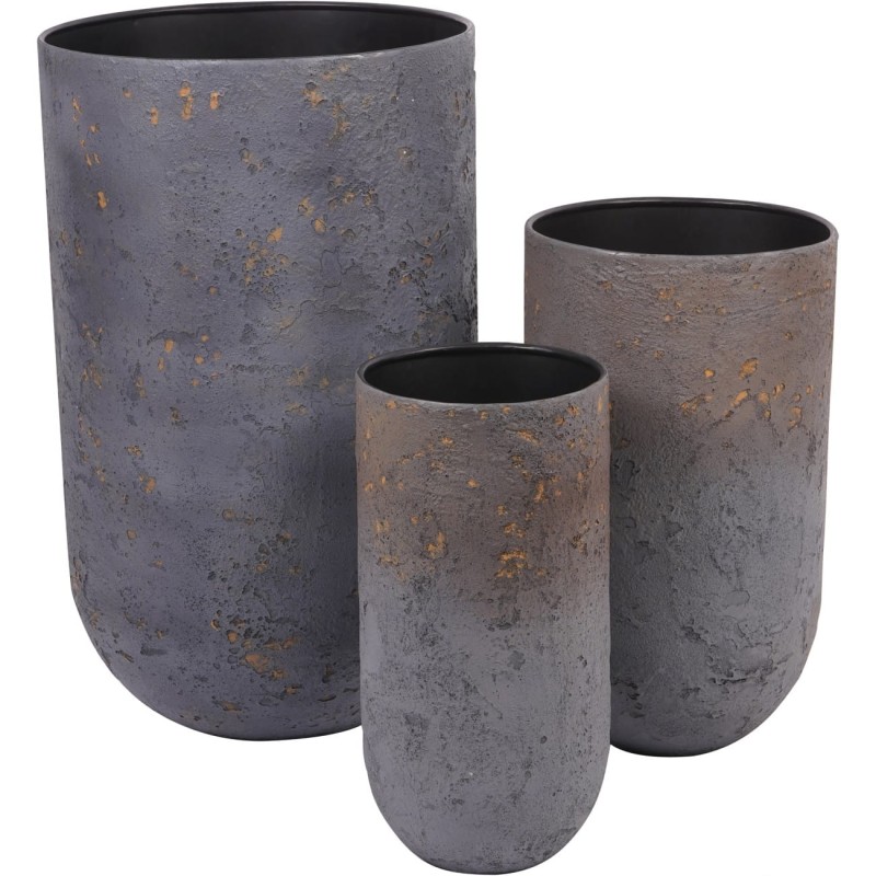 Volcano III Planters 58 cm – Set of Two Iron Planters