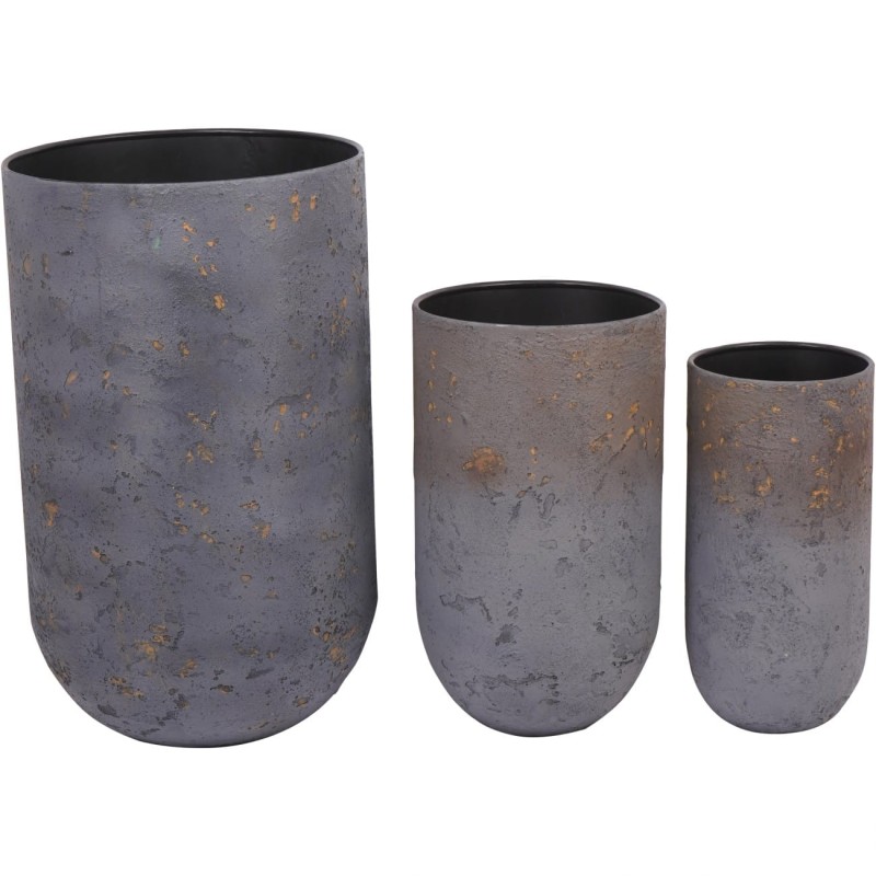 Volcano III Planters 58 cm – Set of Two Iron Planters