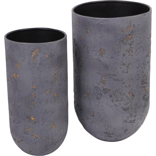 Volcano II Planters 50 cm – Set of Two Iron Planters