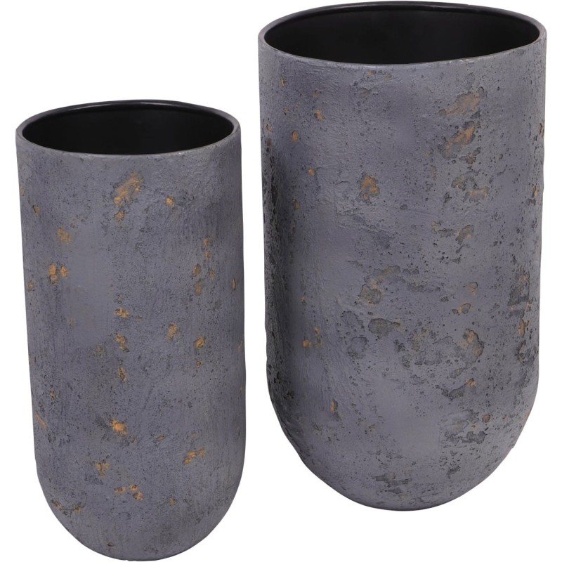 Volcano II Planters 50 cm – Set of Two Iron Planters