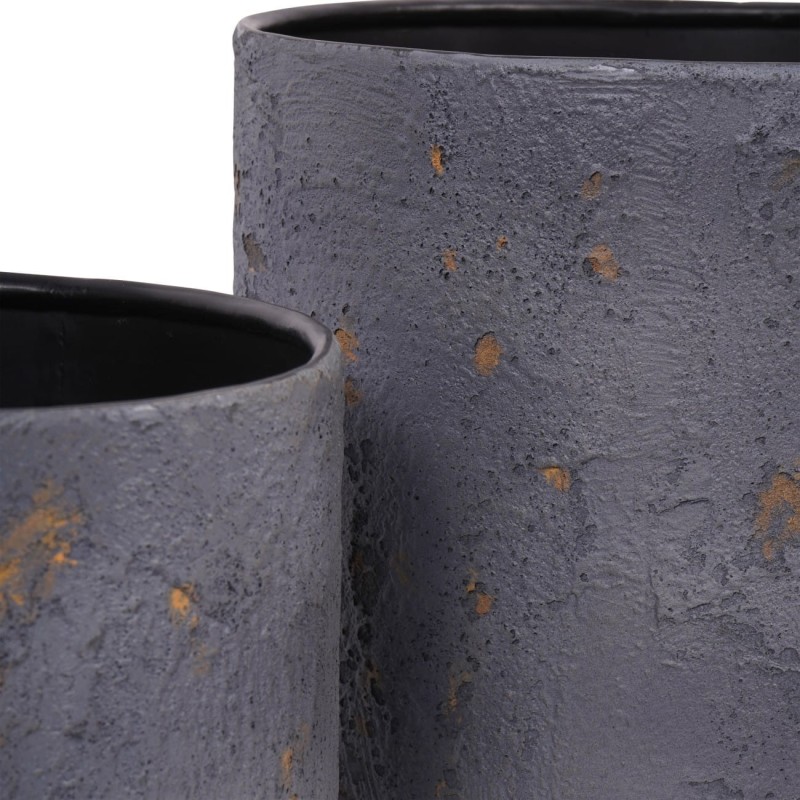 Volcano II Planters 50 cm – Set of Two Iron Planters