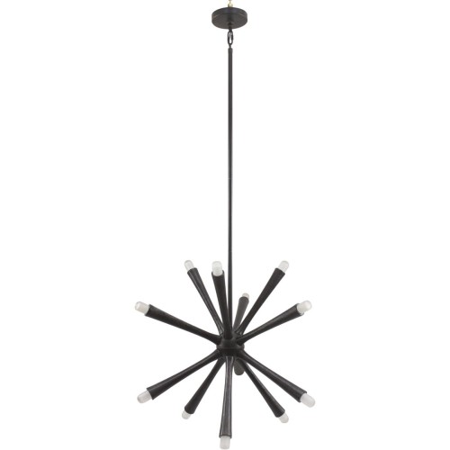 Black Eleven 11-Light Black Sputnik Chandelier