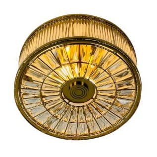 Altea Gold Flush Ceiling Light 40 cm with Glass Rods