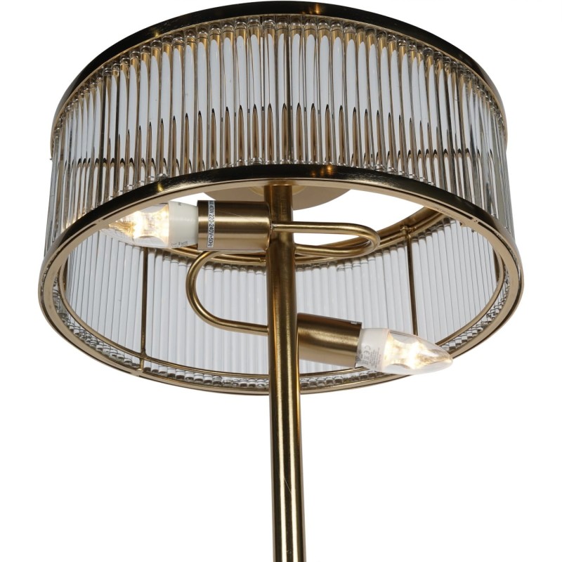 Art Deco floor lamp with glass shade