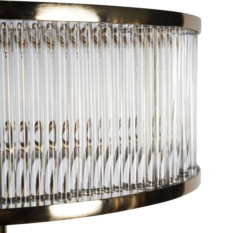 Cylindrical shade made from clear glass rods