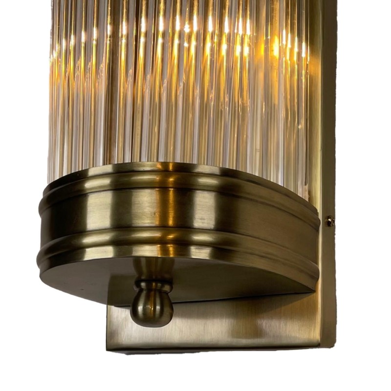 Altea Wall Lamp 51 cm – Glass Shade Sconce with Gold Details