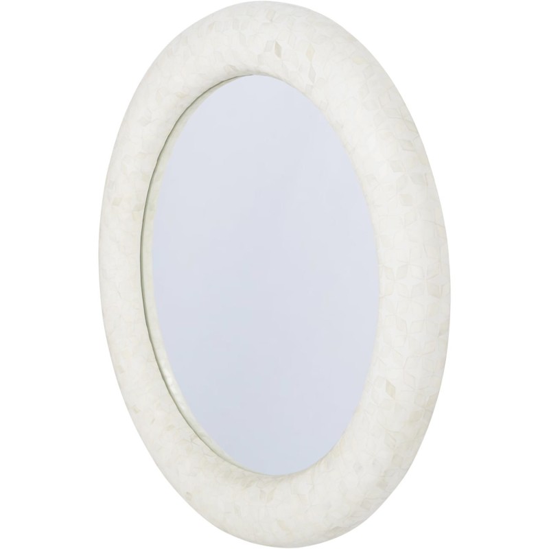Large white framed mirror for a living room wall