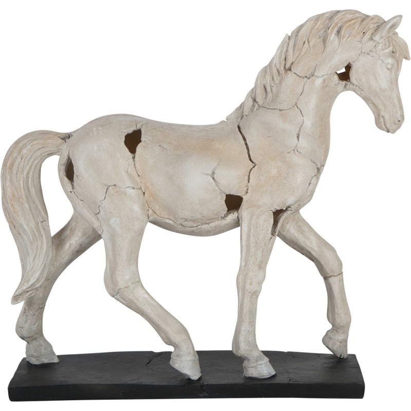 Horse Sculpture – 41 cm Light-Coloured Horse Figurine on Base