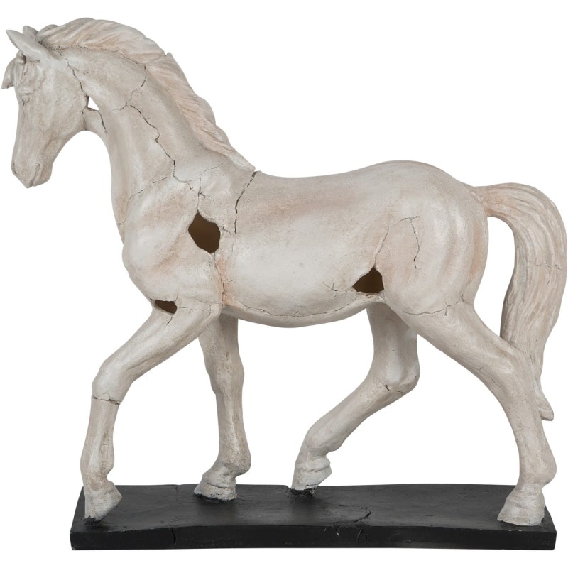 Horse Sculpture – 41 cm Light-Coloured Horse Figurine on Base