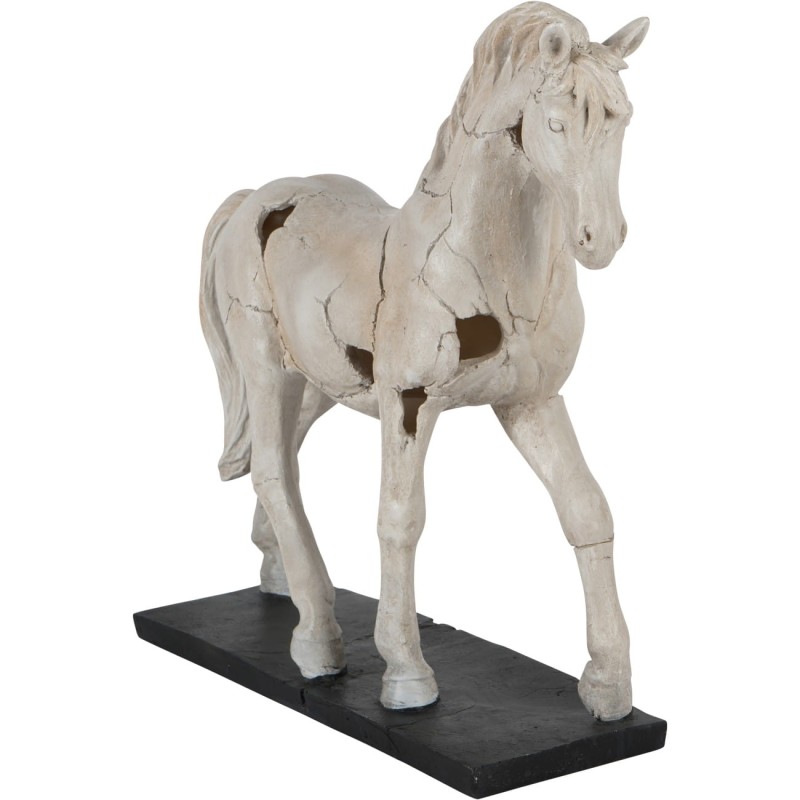 Horse Sculpture – 41 cm Light-Coloured Horse Figurine on Base