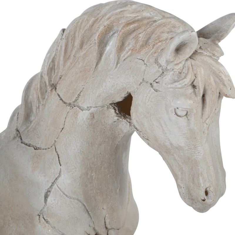 Horse Sculpture – 41 cm Light-Coloured Horse Figurine on Base