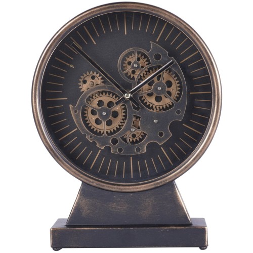 Ennismore Gold Mantel Clock 32.5 cm with Moving Gears