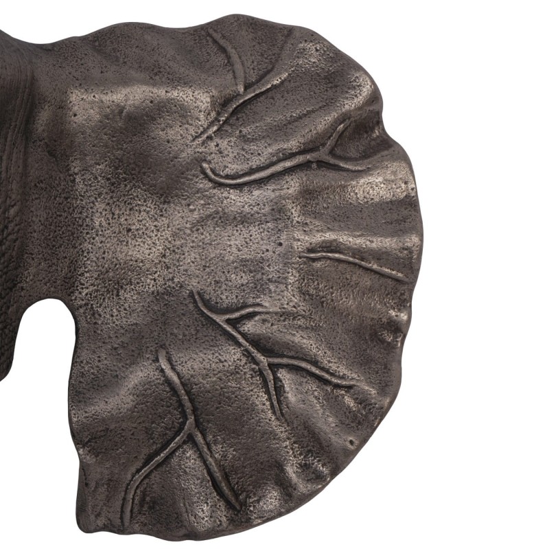 Metal elephant head ornament in an antique gold finish