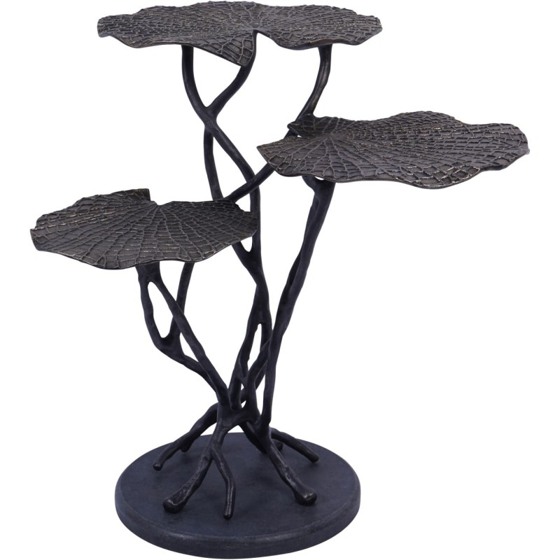 Lily Trio Side Table 59 cm – Gold and Black, Metal Auxiliary Table