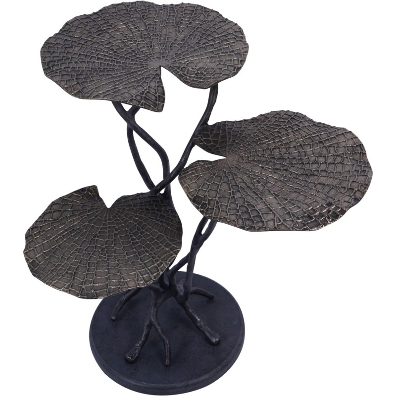 Lily Trio Side Table 59 cm – Gold and Black, Metal Auxiliary Table