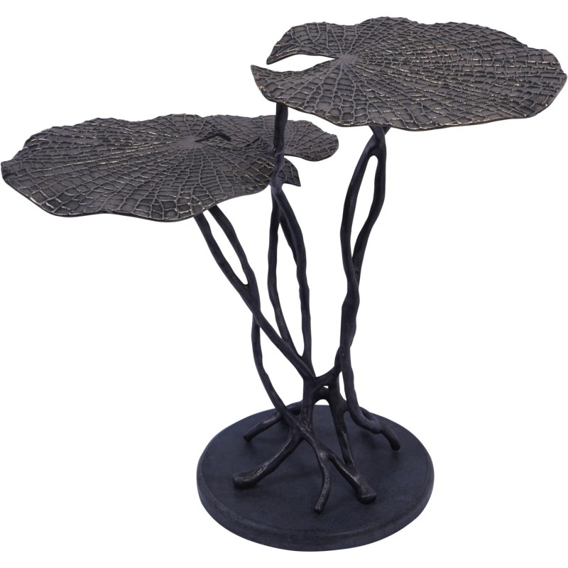 Lily Trio Side Table 59 cm – Gold and Black, Metal Auxiliary Table