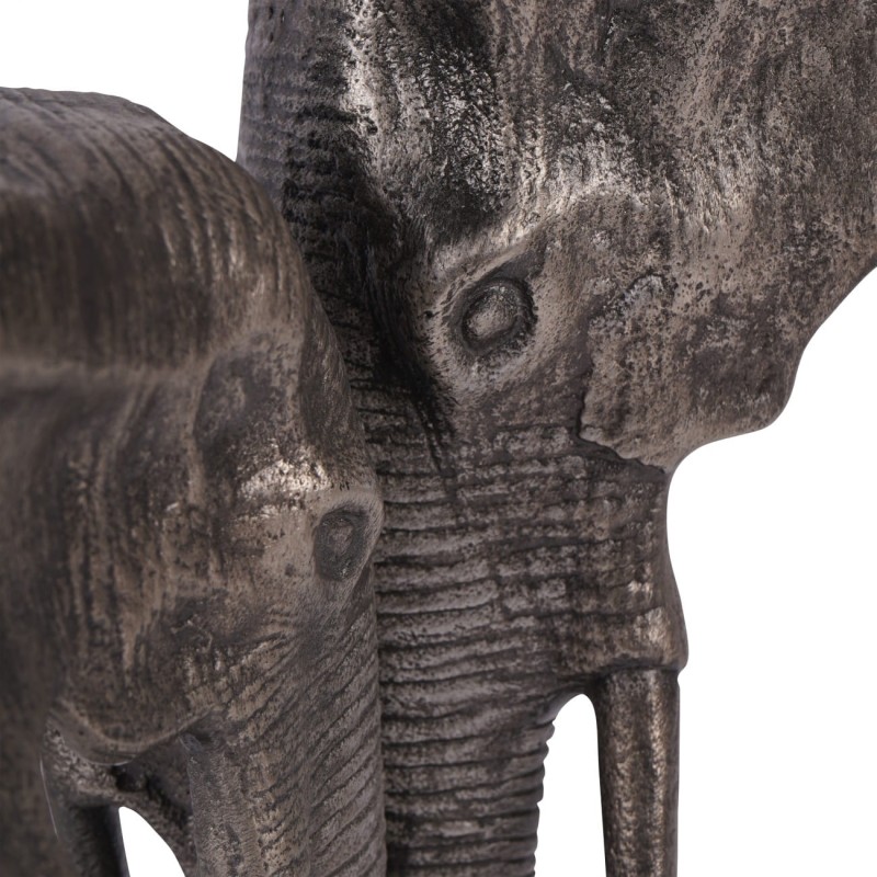 Elephants Love 31 cm Aluminium Sculpture in Antique Gold Finish