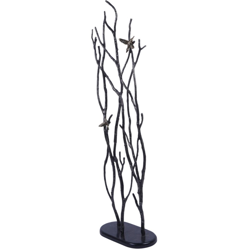 Large Birds Sculpture – 135 cm Black Standing Metal Sculpture