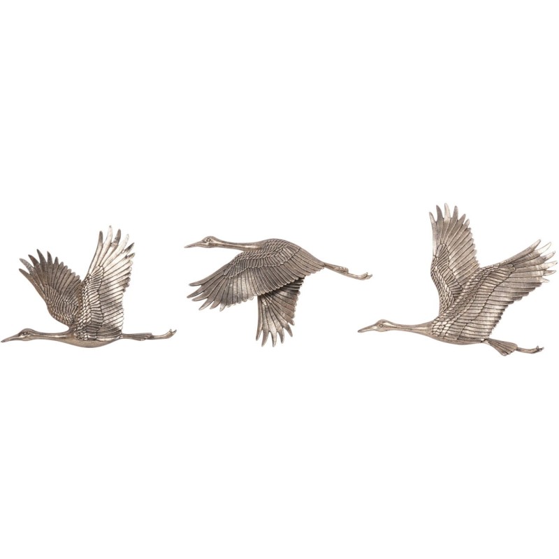 Three-dimensional metal bird wall decoration