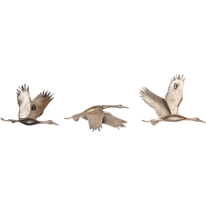 Gold flying birds wall art for a living room
