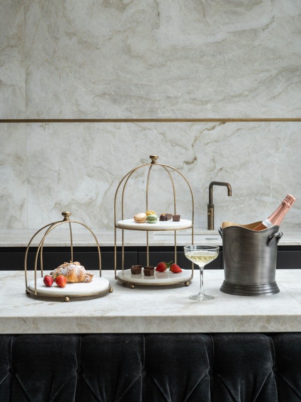 Pimlico decorative stand with geometric iron frame