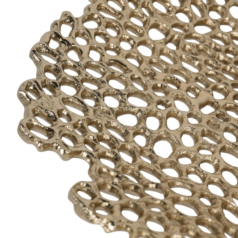 Openwork aluminium bowl for a coffee table