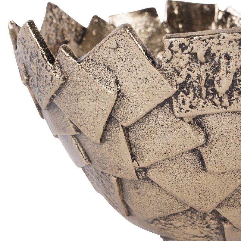 Handmade aluminium decorative bowl with an aged finish