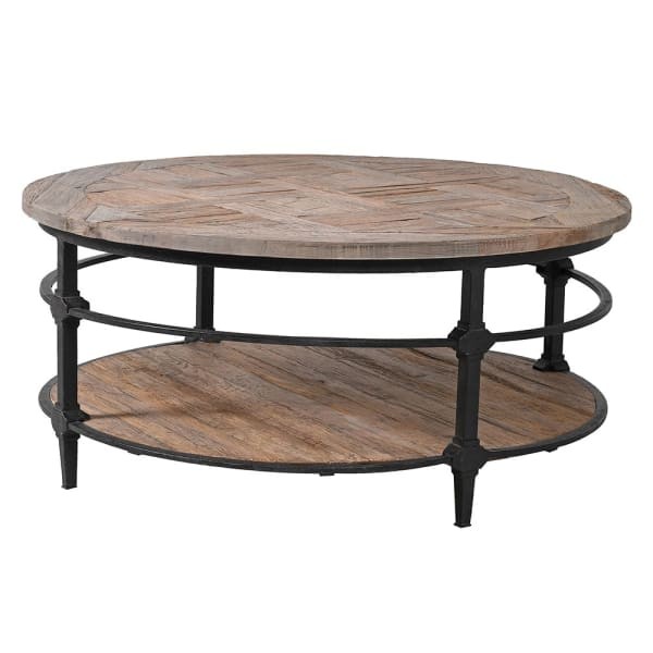 Finchley Double Coffee Table in Reclaimed Oak, 100 cm