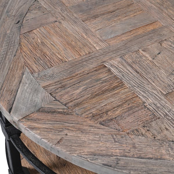 Finchley Double Coffee Table in Reclaimed Oak, 100 cm