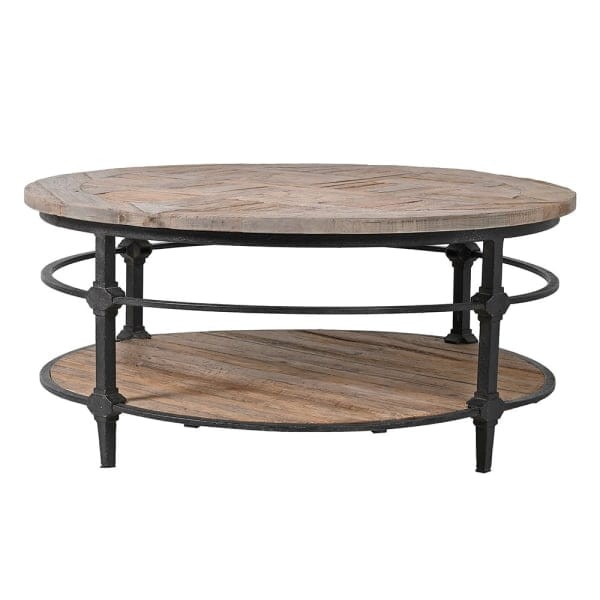 Finchley Double Coffee Table in Reclaimed Oak, 100 cm