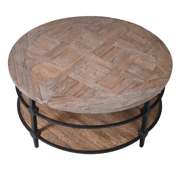 Finchley Double Coffee Table in Reclaimed Oak, 100 cm