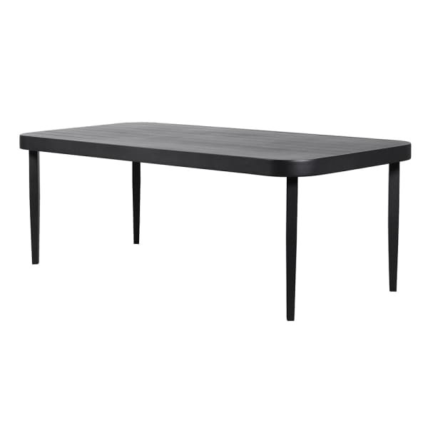 River Garden Black Aluminium Outdoor Dining Table 215x99 cm
