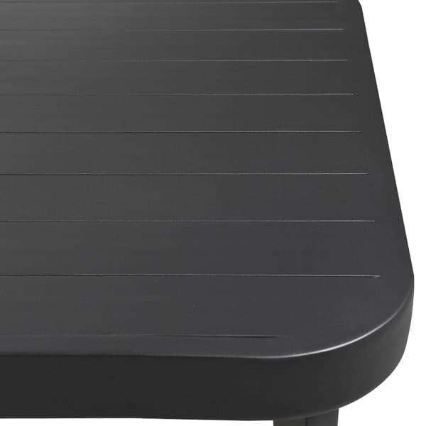 River Garden Black Aluminium Outdoor Dining Table 215x99 cm