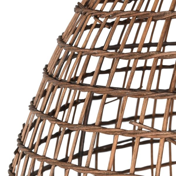 Rattan Oval Ceiling Light – 68 cm, Natural Rattan & Iron