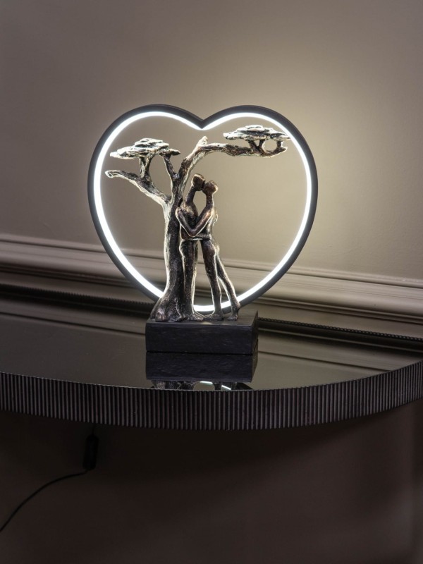 Love LED Sculpture – 32 cm USB Lighted Kissing Couple